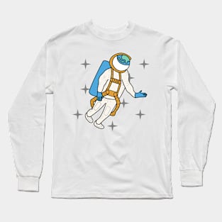 Astronaut Floating In Space Long Sleeve T-Shirt